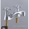 Brass Body Double Handle Kitchen Faucet